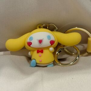 Sanrio Cinnamoroll Dog in Raincoat Keychain Key Ring Bag Backpack Charm NEW